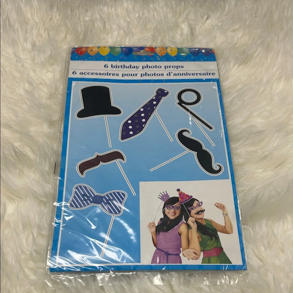 Birthday Photo Props Set - 4 pack